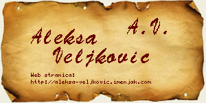 Aleksa Veljković vizit kartica